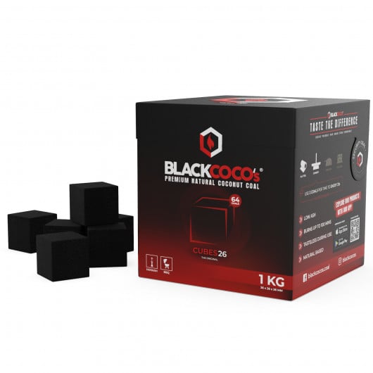 Натурални въглени BLACKCOCO 1 кг 26 мм